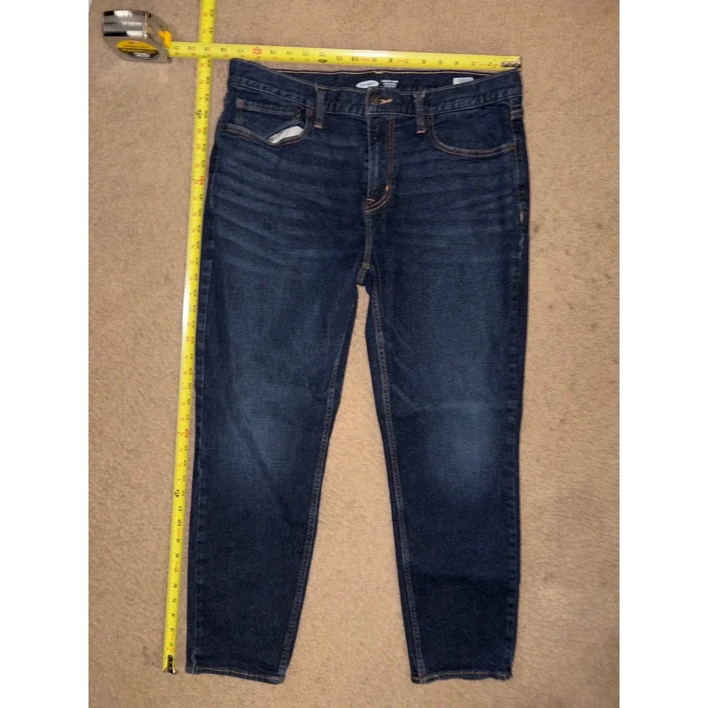 Old Navy Mens Athletic Built-In Flex Dark Wash Denim Jeans Blue 36x27 T49-45